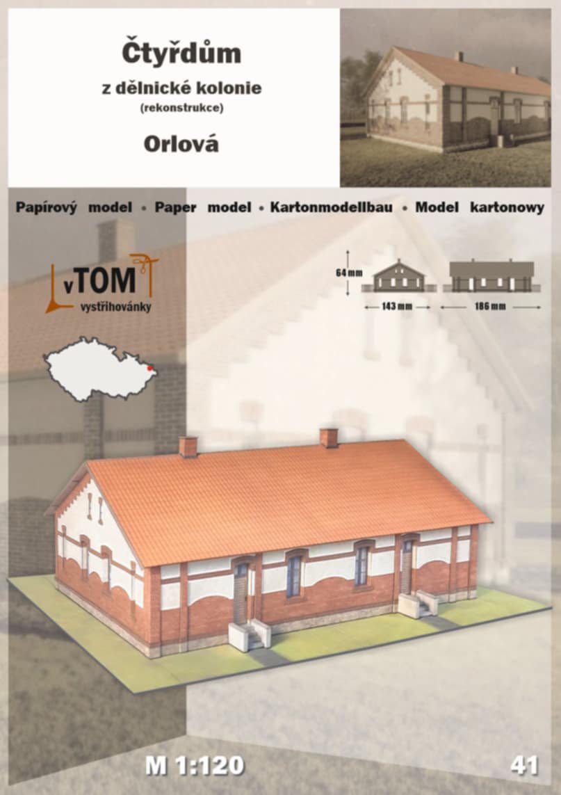 Čtyřdům z dělnické kolonie - Orlová